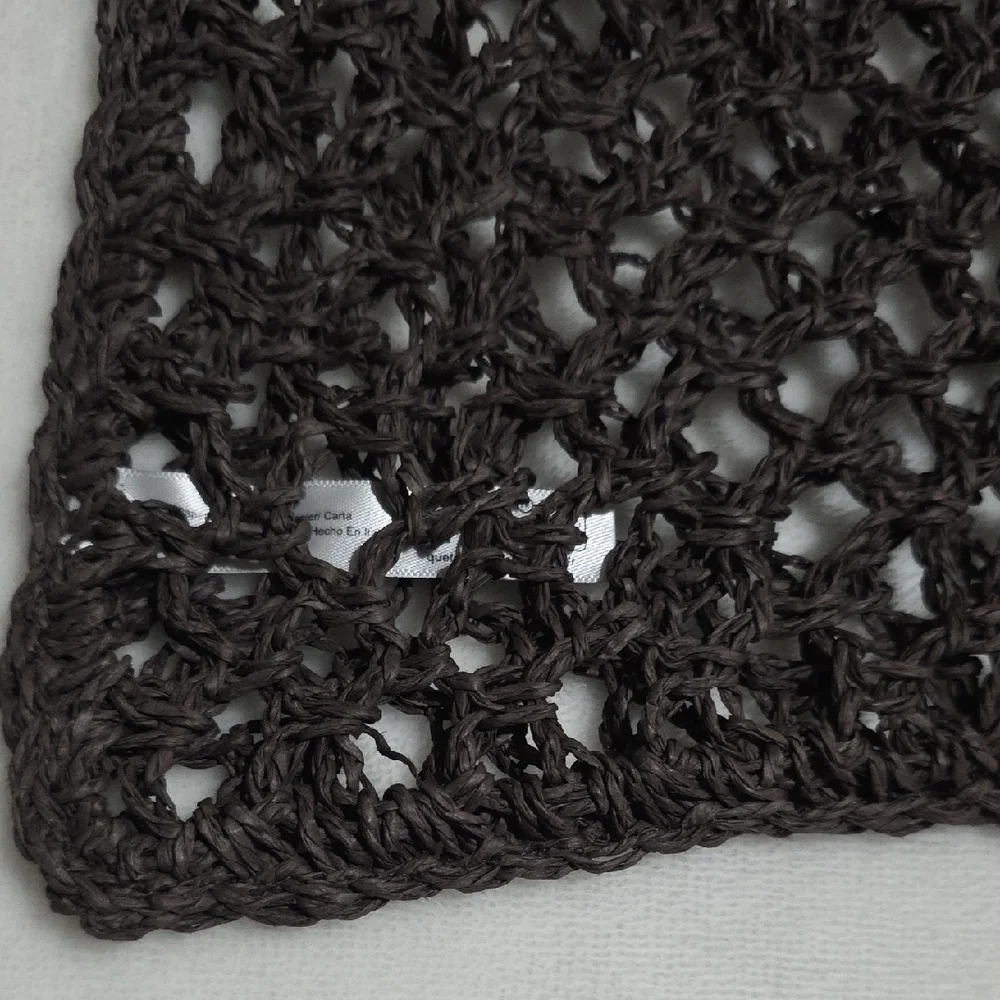 FREE PEOPLE‎ Brown Crochet Tote Bag